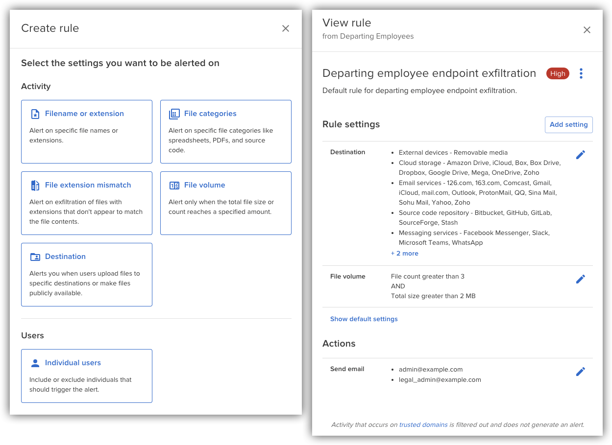 New Alerts rule builder