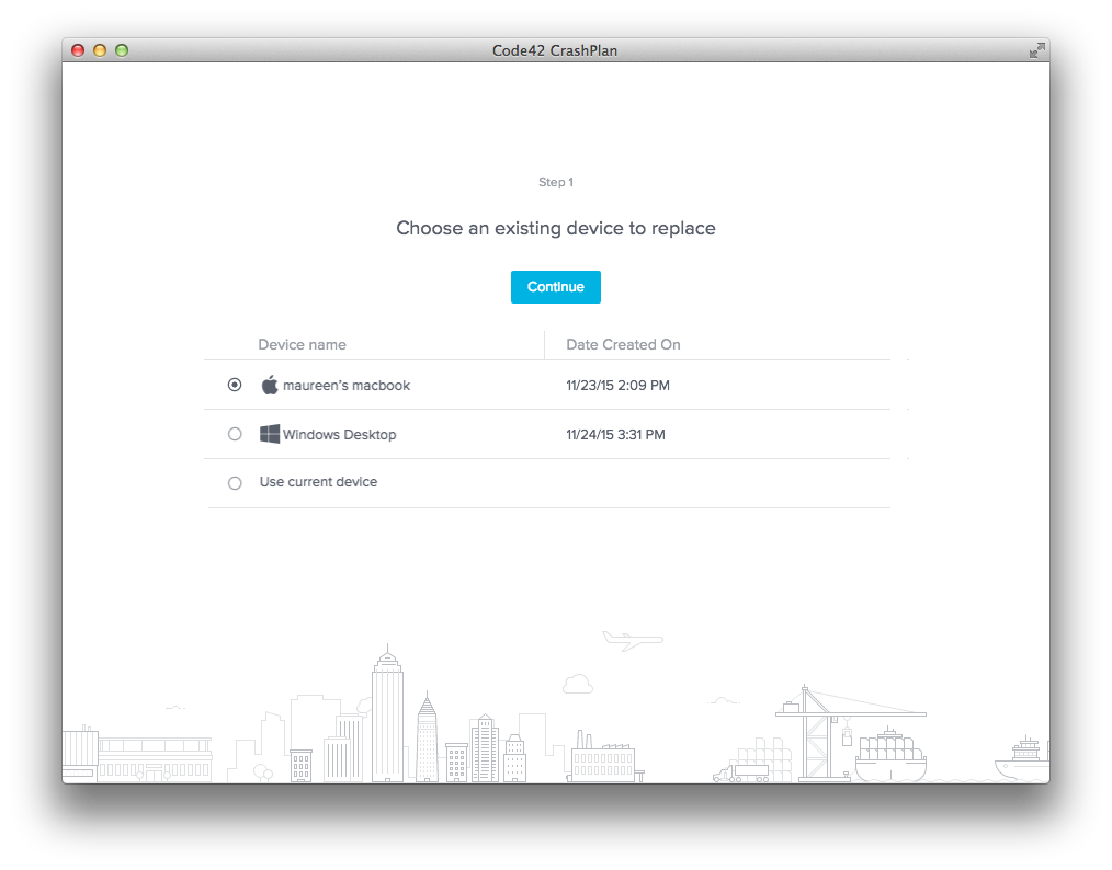 choose an existing device to replace