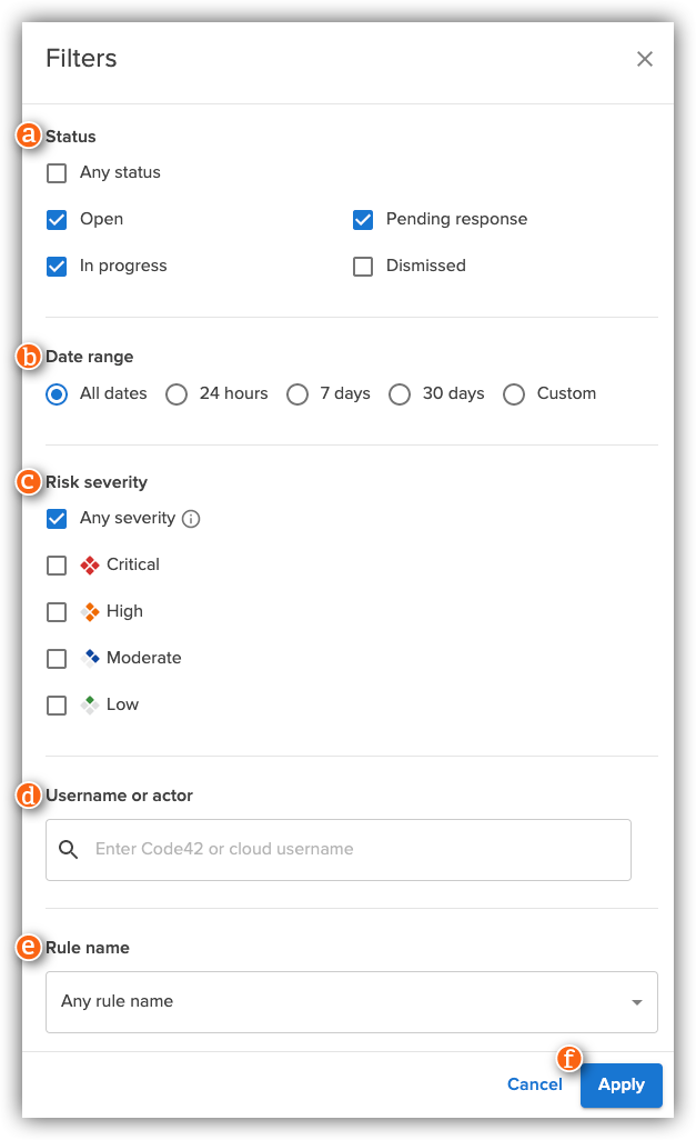 Filter alert notifications