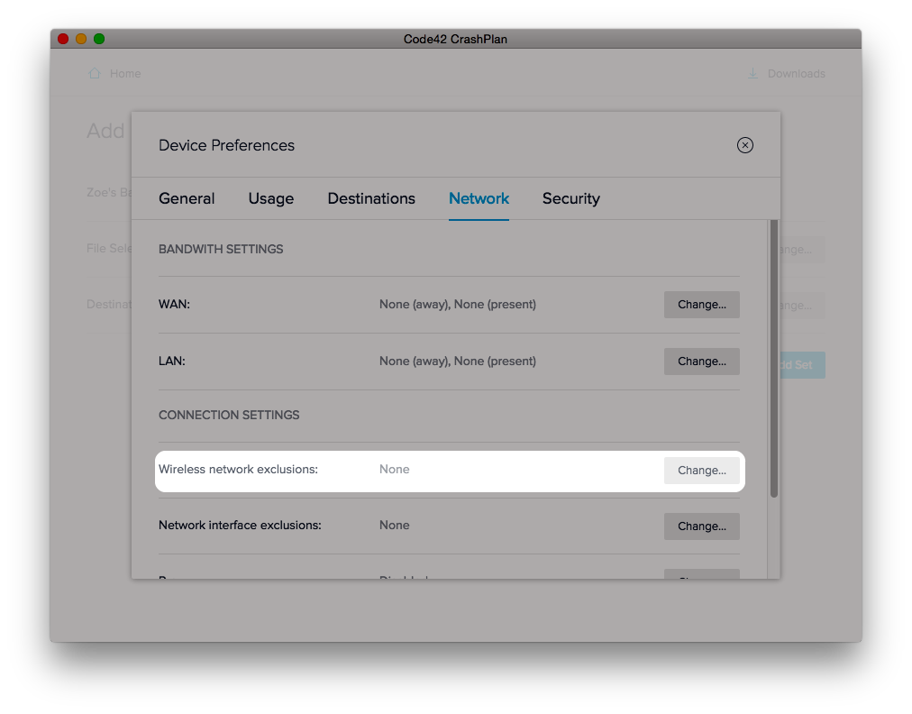 Exclude networks used for backup – Mimecast