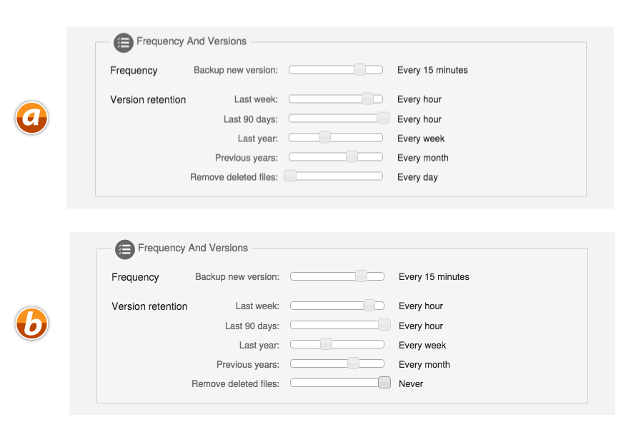 backup set comparison