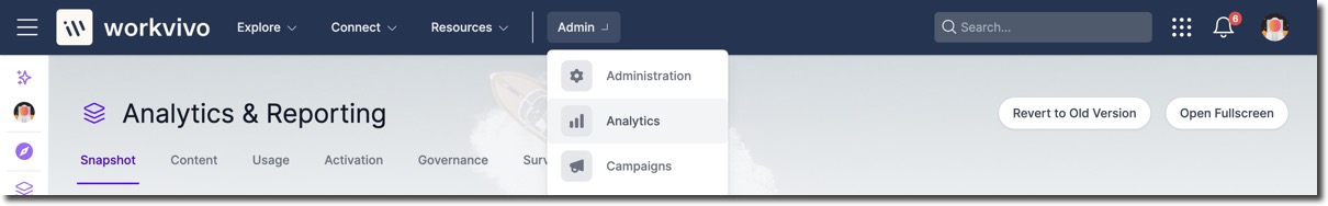 Analytics & Reports Navigation