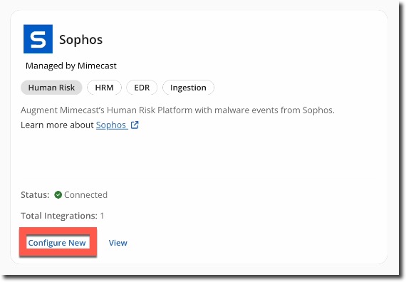 New Sophos Integration
