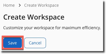 Workspace created successfully