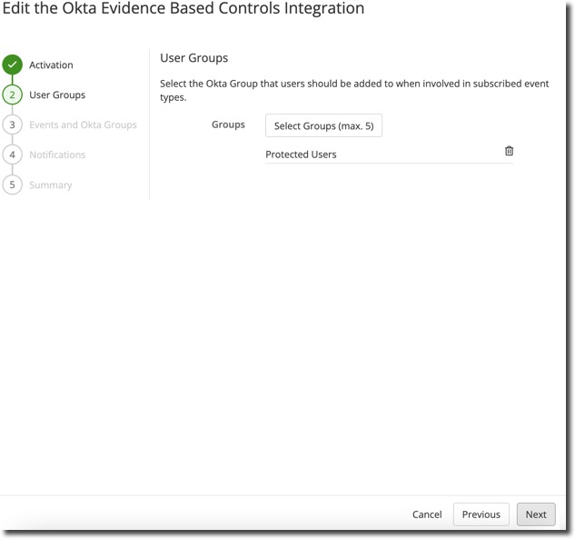 Edit Okta Based Controls Integration