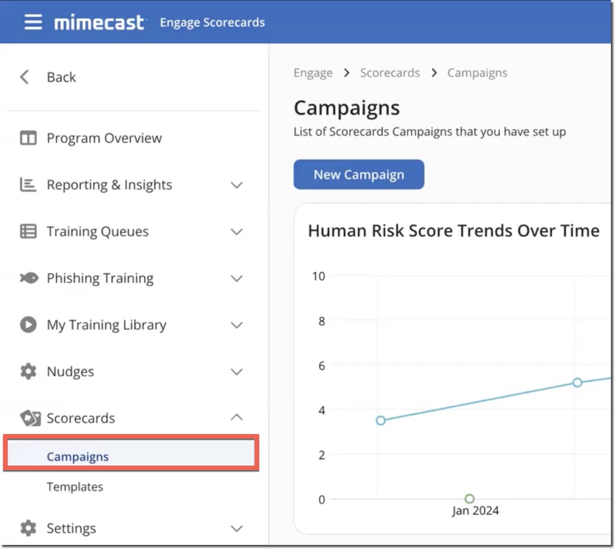 Scorecard Campaigns Navigation