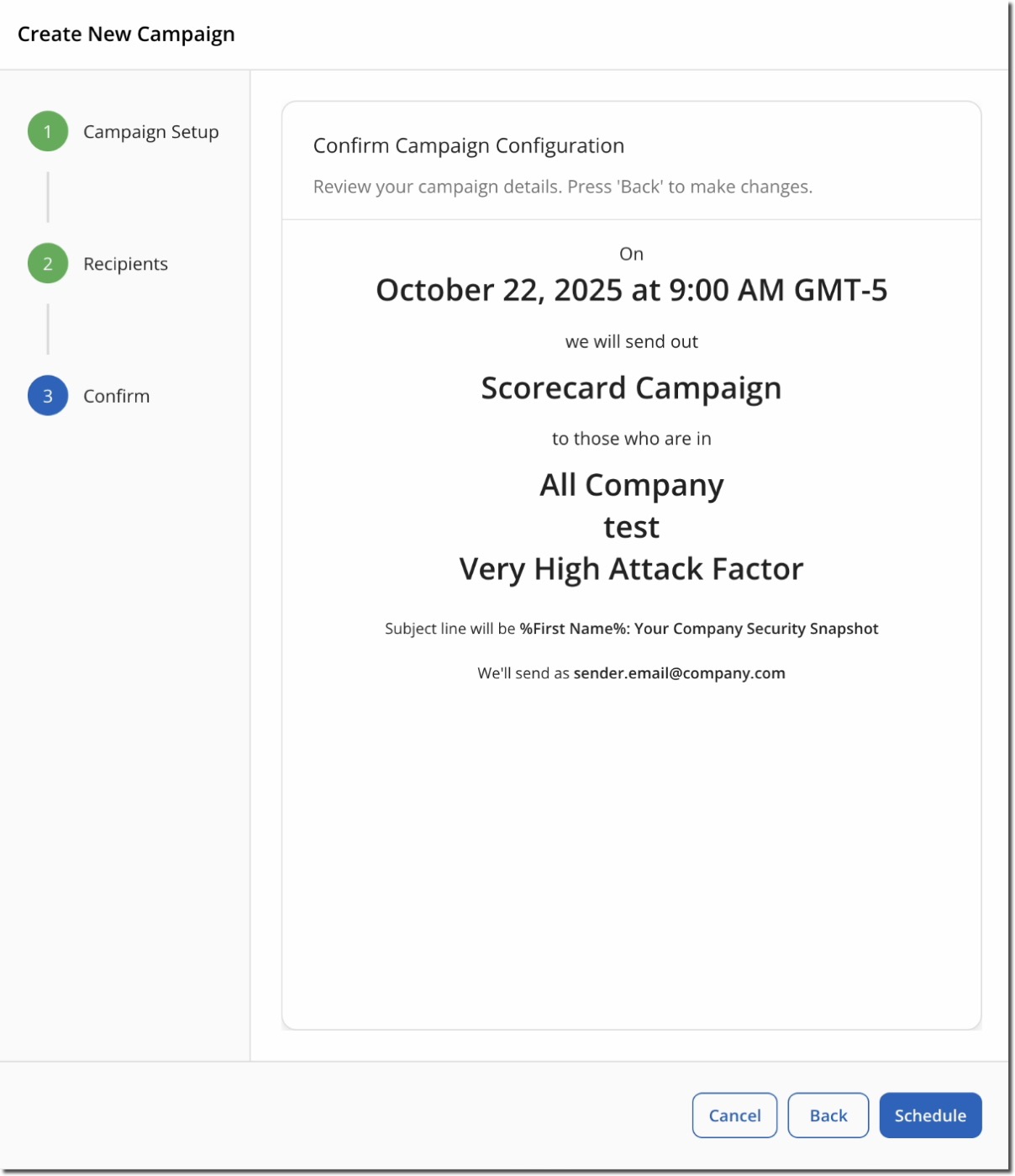 Create Campaign Configuration