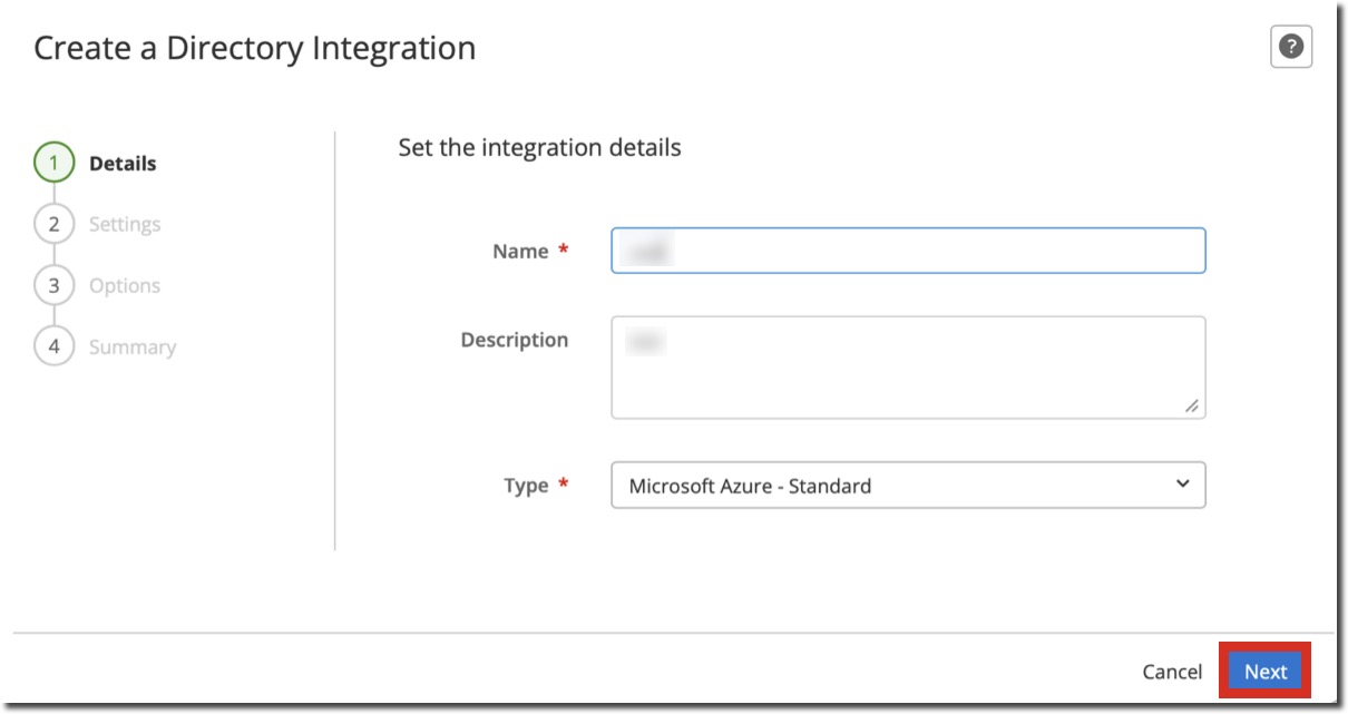 Create Directory Integration