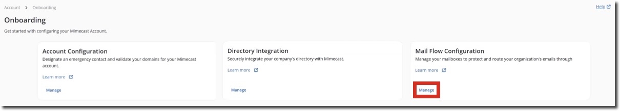 Onboarding top level options