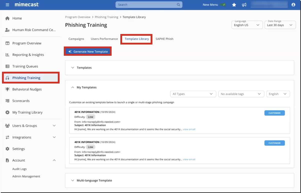 Engage Phishing Training
