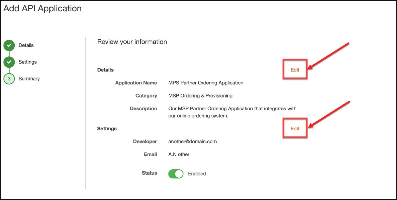 Managing API Applications