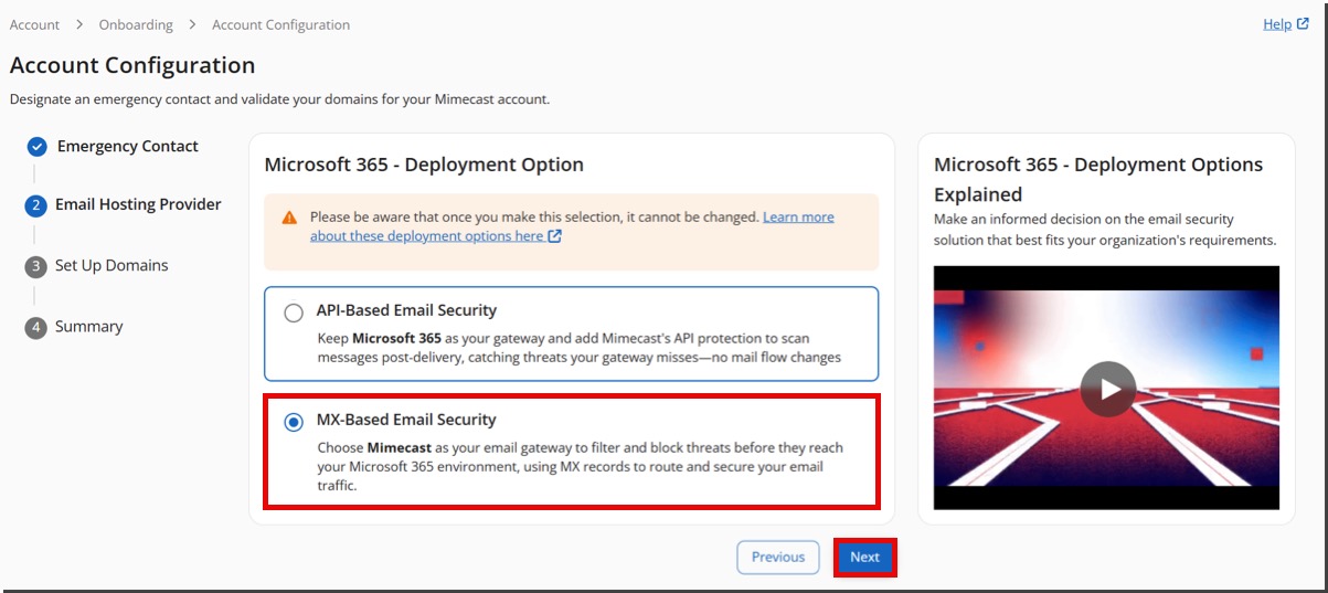 Microsoft 365 Deployment Option MX Based