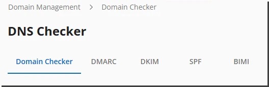 DMARC Analyzer 2.0 DNS Checker - Navigation