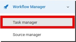 DMARC Analyzer 1.0 Task Manager under Workflow Manager navigation options