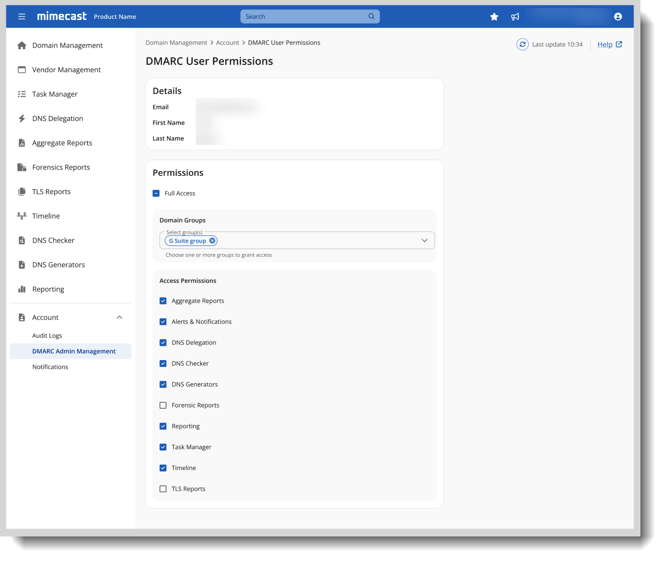 DMARC User Permissions