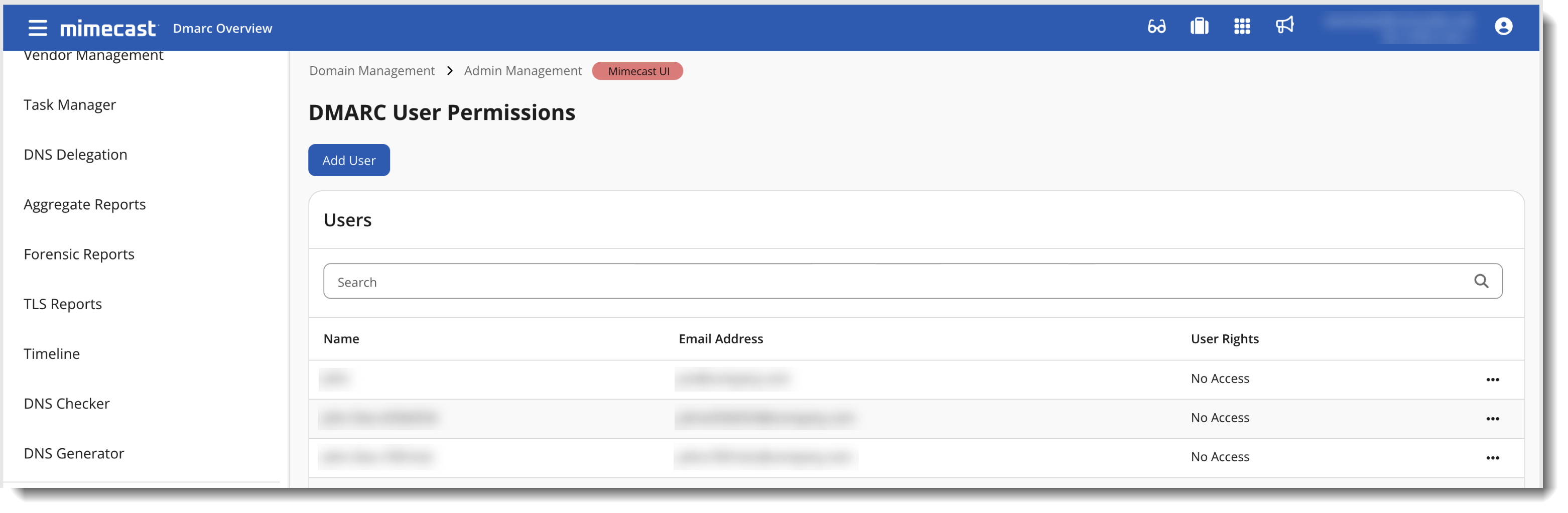DMARC User Permissions