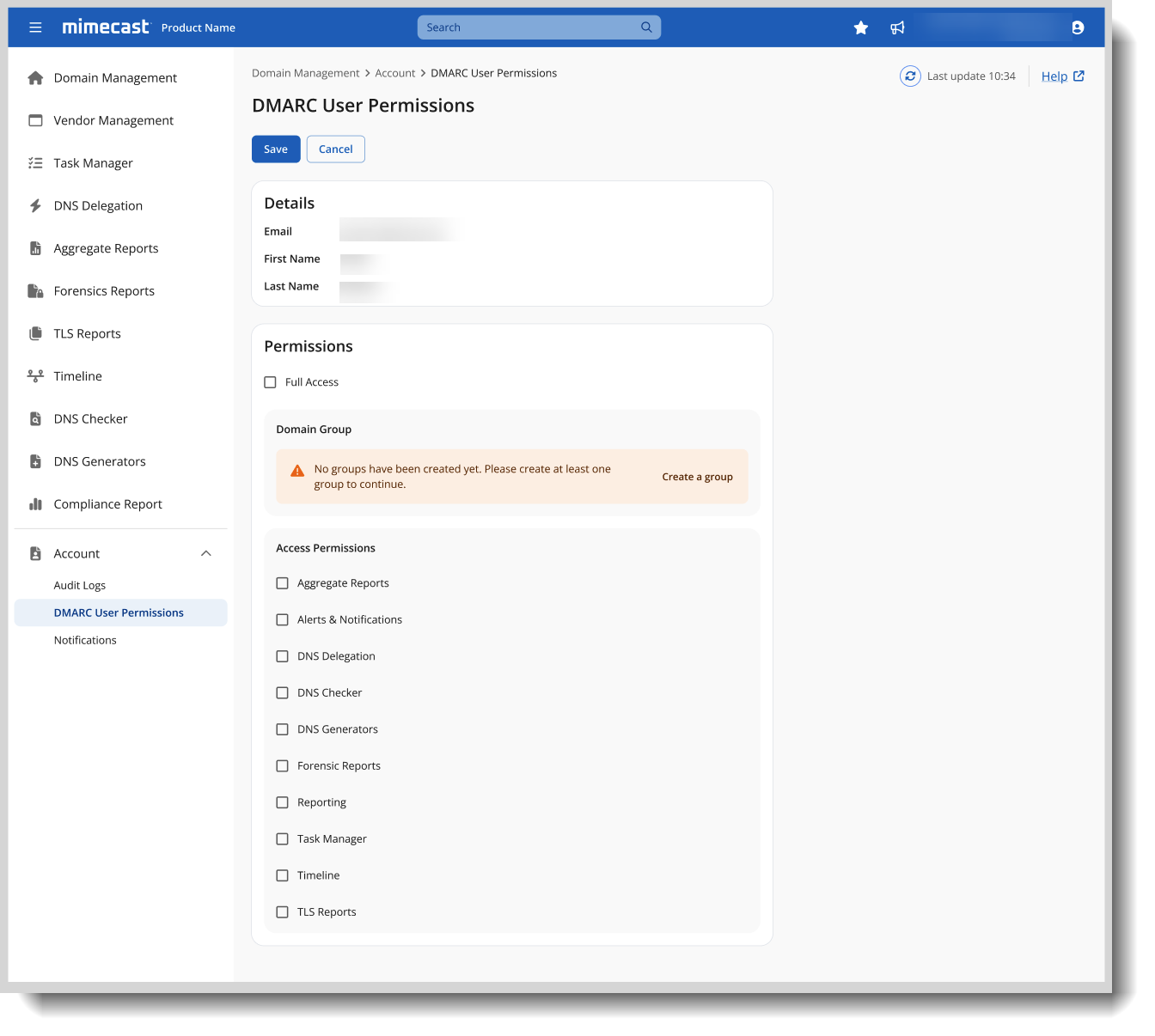 DMARC User Permissions